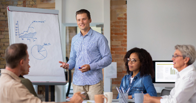 Doctor reviewing analytics on tablet